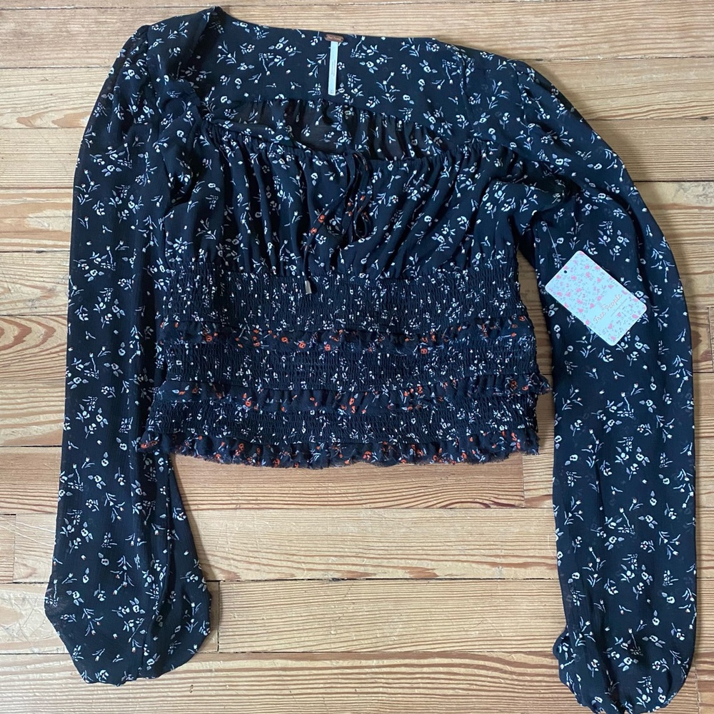 [NWT] Free People Floral Blouse